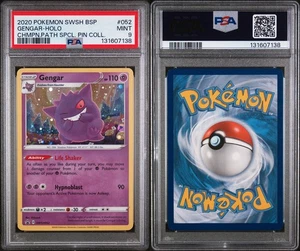 Pokemon Gengar Champion's Path Special Pin Coll. Holo Promo SWSH052 PSA 9 - Picture 1 of 1