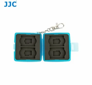 JJC MC-11B BLUE Memory Card Holder case fit for 4x SD, 4x MSD with key ring - Picture 1 of 8