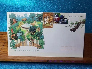 Cubierta de recuerdo 🙂 1989 (2 sellos) del zoológico de Adelaida 🙂 - Imagen 1 de 2