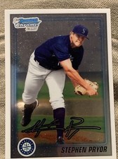 2010 Bowman Chrome Draft Stephen Pryor BDPP18 Seattle Mariners MLB Baseball Card