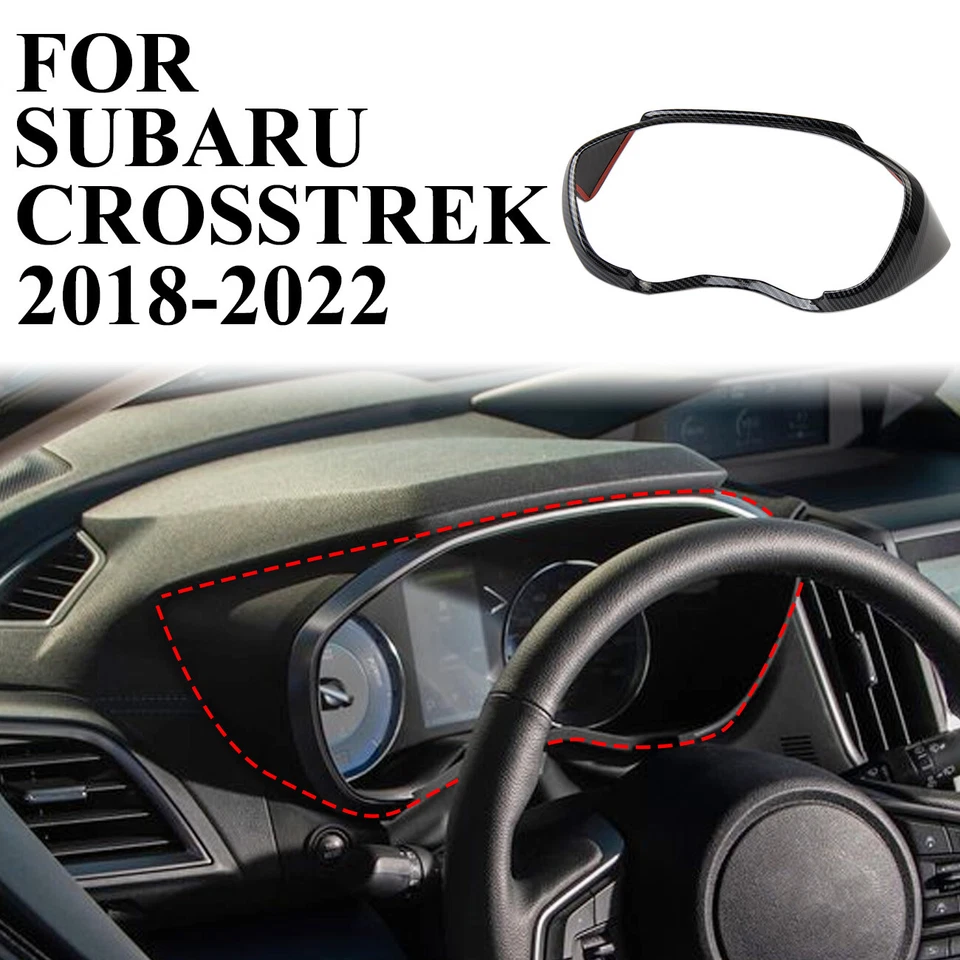 Cubierta de cuadro de tablero estilo fibra de carbono para Subaru XV Crosstrek 2018-2023 Foto 1 de 4