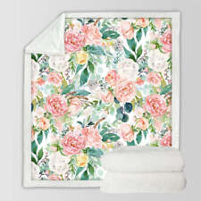 Shabby Chic Floral Throw Blanket