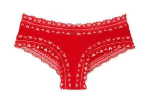 XS Victoria's Secret VS Lace-Waist Sexy V-Day Heart Cheeky Thong Bikini Panty S - Picture 1 of 2