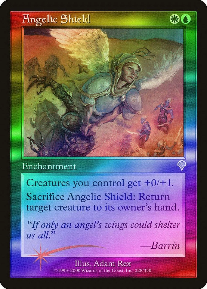 Angelic Shield FOIL Invasion PLD White Blue Uncommon MAGIC MTG CARD ABUGames - Image 1 of 1