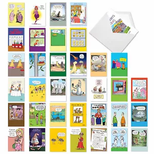 36 Asst'd Set Funny All Occasions Greeting Cards w/ 5x7" Env. - Cartoon Party - Picture 1 of 6