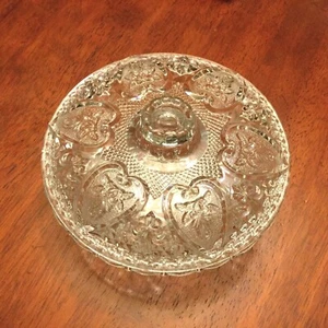 VINTAGE KIG MALAYSIA GLASS CANDY DISH BOWL WITH LID TOP - Picture 1 of 12