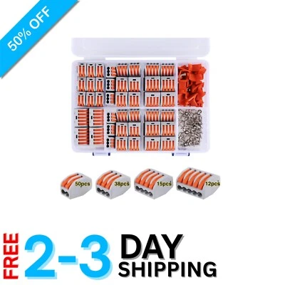 Universal 115 PCS Wire Connector Kit with  Hole - Quick & Safe Connections - Image 1 of 4