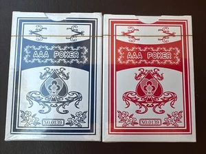 Sealed Deck of AAA Poker No 0139 Stars Playing Cards (2 Pack Red & Navy) - Picture 1 of 7