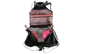 Limited Too 3-Piece Swimsuit Set GIRLS (BLACK MULTI, 10/12) NWT - Picture 1 of 3