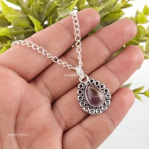 Pear Ametrine Gemstone 925 Silver Artisan Wife Gift Friendship Day Boho Pendant - Picture 1 of 8