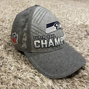 Seattle Seahawks Super Bowl XLVIII Champions Hat Youth Size New Era 9Forty Wool - Picture 1 of 12