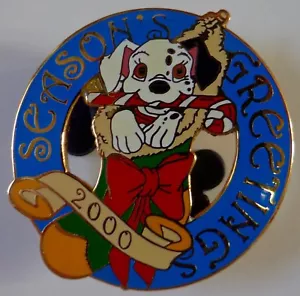 Disney DLR Cast Member Season's Greeting 2000 Dalmatian Pin - Picture 1 of 2