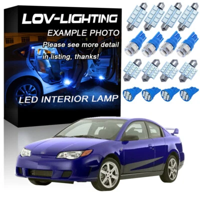 For 2004 2005 2006 2007 Saturn Ion LED Lights Interior Package Kit BLUE 10K 8PCS - Image 1 of 4