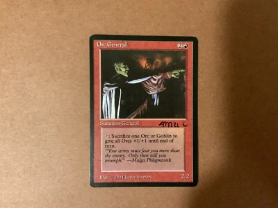 MTG Magic Orc General Signed Artist Proof x1 The Dark DRK Jesper Myfors - Image 1 of 2