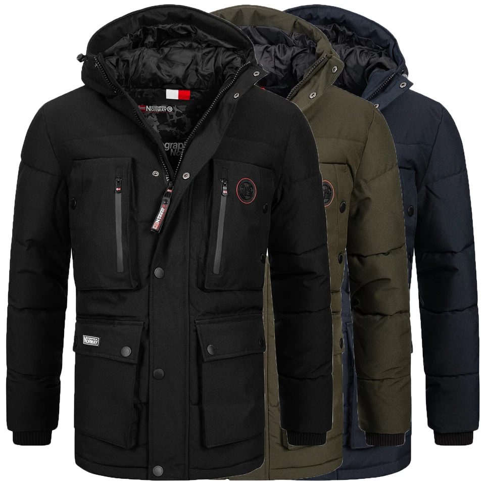 Herrenjacke Winter Mantel Herren Jacken Warm Outdoorjacke mit Kapuze H-241 NEU - Bild 1 von 1