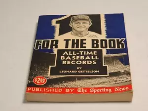 All Time Baseball Records 1 FOR THE BOOK by L. Gettelson 1958 Stan Musial Cover - Imagen 1 de 5