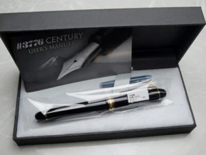 Japanese FP PLATINUM PNBM-20000 Black #3776 CENTURY 14K Music nib with Converter - Picture 1 of 7