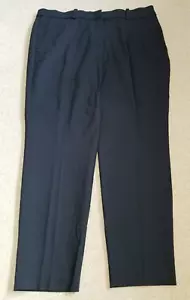 NWT Womens Pants-H&M-navy blue cotton stretch "Slacks" ankle elastic waist-16 - Picture 1 of 6