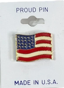 Broud Pin~ Bandera de los Estados Unidos de América Sombrero Solapa Pin Hecho en EE. UU. - Imagen 1 de 3