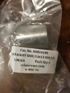 CRL Standoff Base Brushed Stainless 1" X 1" S0B101BS  Pkg of 1 - Picture 1 of 5