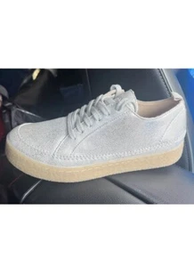 Clarks Ladies Barleigh Lace Casual Shoes Silver Metallic UK Size 4 D EU 37 - Picture 1 of 6