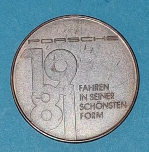 Porsche 924 calendario medaglia/moneta 1981, moneta da collezione, D = 4 cm, ottima 56G15 - Foto 1 di 2