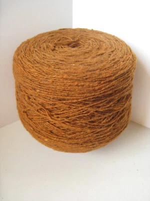 Aran Wool Yarn Cone Spool Brown Mustard Knitting 800gr Foto 1 de 4