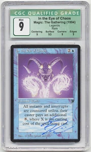 Graded Signed In the Eye of Chaos CGC 9 MINT Q+ Legends Artist Brian Snoddy MTG! - Picture 1 of 2