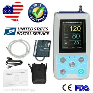 Ambulatory Blood Pressure Monitor NIBP Holter ABPM50 USB Software 24 Hour Record