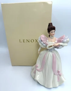 Statuina dama porcellana LENOX AVORIO PRIMO VALZER lucida ~ 1996 ~ bellissima - Foto 1 di 7