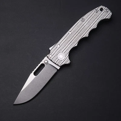 Demko Knives AD20 Full Width FG1 -  Textured Ti / Clip Point MagnaCut Blade - Image 1 of 4