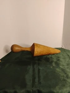 Vintage Primitive Wood Wooden Cone Shaped Pestle Masher For Metal Strainer 11.5" - Picture 1 of 13