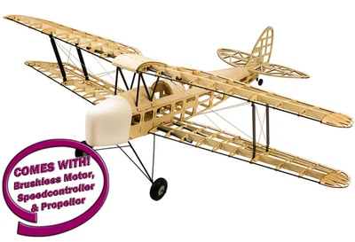 Dancing Wings Tiger Moth 1.4M Radio Control Balsa Kit 1.4m + Power Bundle Boxed - Image 1 of 4