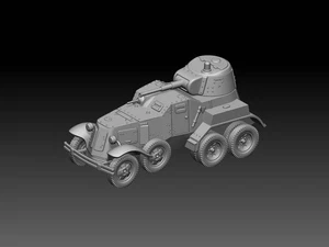 Kit Lesin 1/48 non verniciato WW2 carro armato sovietico BA-10 auto... - Foto 1 di 4