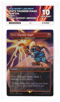 Vivi's Thunder Magic R 1871 - MTG Final Fantasy Grimoire Secret Lair Drop ACE 10 - Image 1 of 4