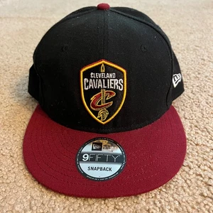 Cleveland Cavaliers Cavs New Era 9Fifty Black Red Adjustable Snapback Hat - Picture 1 of 13