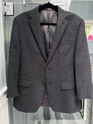 Lauren Ralph Lauren Blazer Charcoal Flannel Fall Suit Jacket 40S - Image 1 of 4