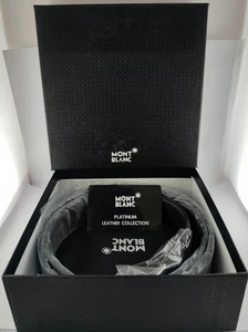 Montblanc Edición Especial Color Negro Cinturón Hombre Cuero Con Caja - Envío Gratis. - Imagen 1 de 6