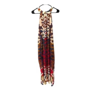 Chelsea & Theodore | 6 Neckholder Maxikleid Abstrakt Rot & Blau - Bild 1 von 16
