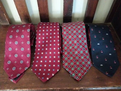 CORBATA BROOKS ALTHERS (LOTE DE 4) 100% SEDA VINTAGE (58" Largo 3,75 Ancho) Foto 1 de 2