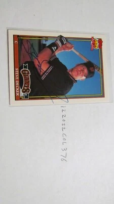 1991 Topps Steve Decker signed BASEBALL CARD - Image 1 of 3