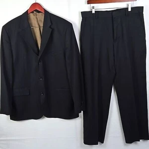 Banana Republic schwarzer Nadelstreifen Herren Wollmischung Anzug Gr. 46R - Blazer 35/32 - Hose - Bild 1 von 12