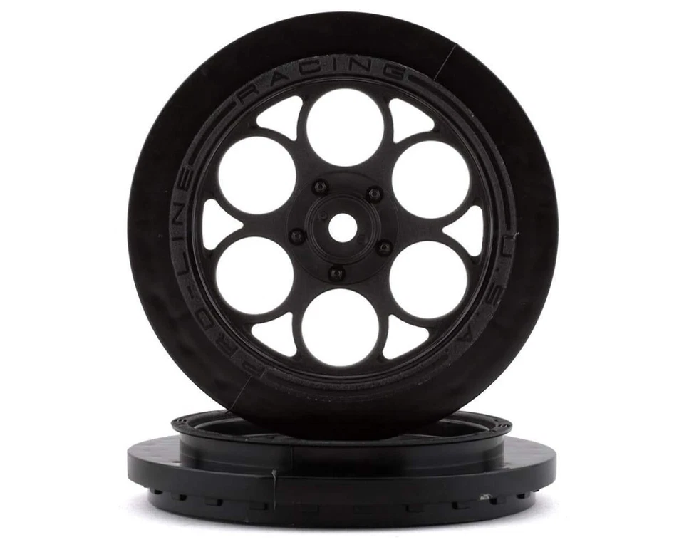 Pro-Line Showtime Front Drag Racing Wheels w/12mm Hex (Black) (2) [PRO2803-03] - Image 1 of 1