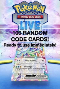 100 cartas de código Pokemon TCG en vivo en línea sin usar entrega inmediata a través de mensaje - Imagen 1 de 3