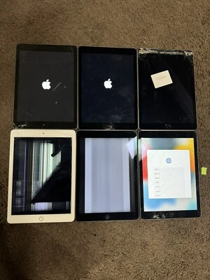 Lot of 6  Apple iPad Air 2 Have No ICLoud BROKEN SCREENS read description #11 - Image 1 of 3