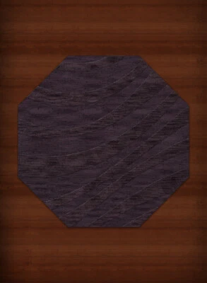 Purple Transitional Hand Hooked Swirls Stripes Lines Area Rug Abstract DV12 - Image 1 of 2