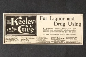 1906 Keeley Cure Quack Medicina Anuncio Licor Uso de Drogas Impresión Antigua AD - Imagen 1 de 1
