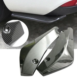 Universal Rear Bumper Lip Diffuser Splitter Canard Protector Carbon Fiber US EXC - Picture 1 of 10