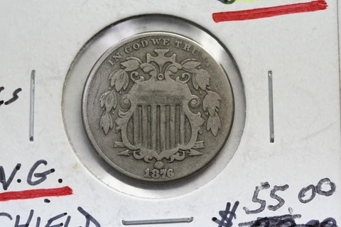 1876 Shield Nickel Cover