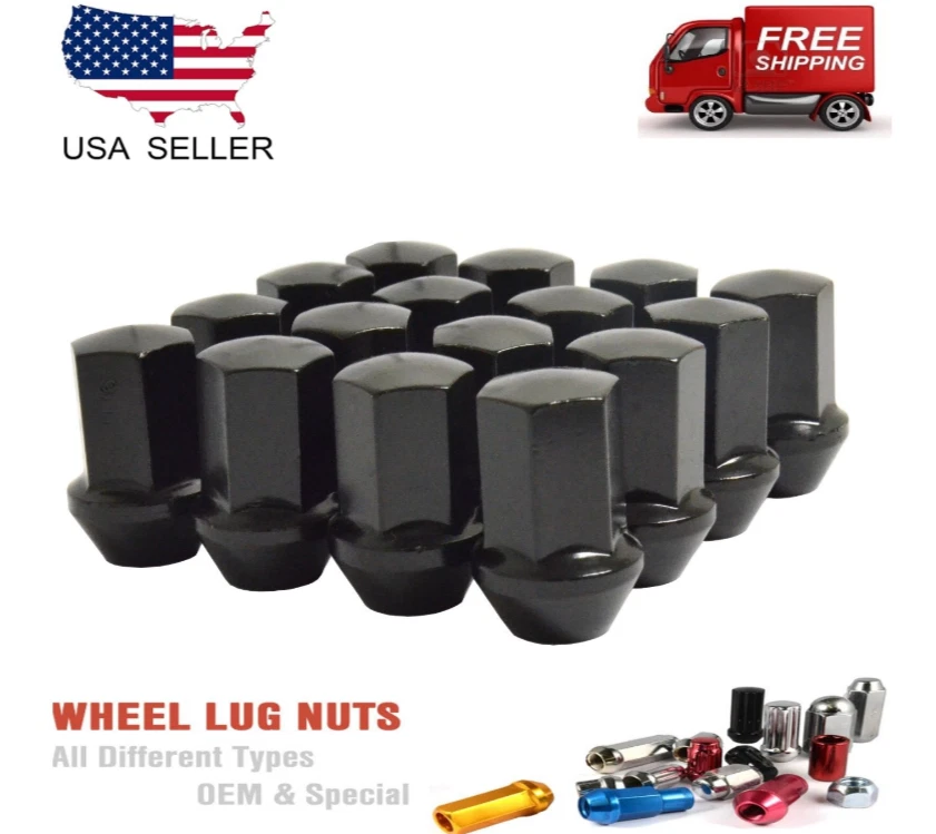 Tuercas estilo fábrica 32 piezas negras M14x1.5 OEM aptas para camioneta Chevy Express GMC Savana Foto 1 de 4